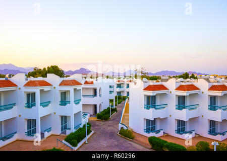 Sharm El Sheikh, Egypt - September 24, 2017: The view of luxury hotel Dreams Beach Resort Sharm 5 stars at day with blue sky Stock Photo