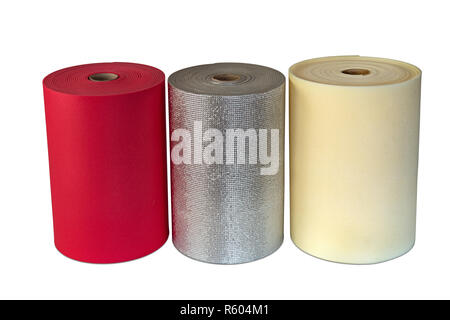Shockproof Foam Polyethylene Material Multi Colour Rolls Stock Photo