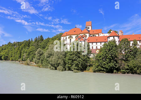 high castle and monastery st mang in fÃ¼ssen am lech Stock Photo