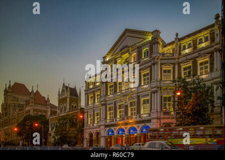 24-Jan-2004-Army and Navy building david sassoon library and Elphinstone College Fort ;Kala ghoda Bombay Mumbai ; Maharashtra ; India asia Stock Photo