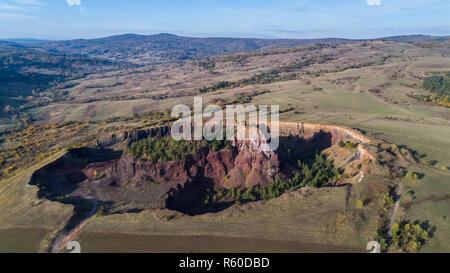 volcanic crater in Racos village. Brasov county, Romania Stock Photo