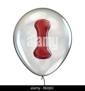 Letter I in transparent balloon 3D Stock Photo