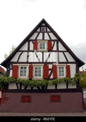 half-timbered house in rheinzabern Stock Photo