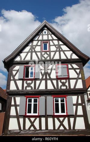 half-timbered house in rheinzabern Stock Photo