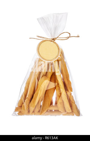 Cheese breadsticks isolated on white background Stock Photo