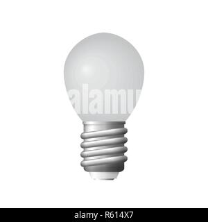 Illuminated lighten bulb. Vector illustration. 3d design. Electrical equipment. Stock Vector