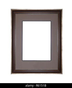 Silver picture or photo frame with cardboard mat Stock Photo