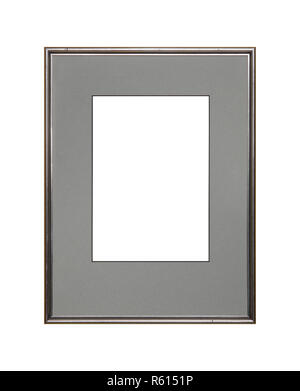 Silver picture or photo frame with cardboard mat Stock Photo