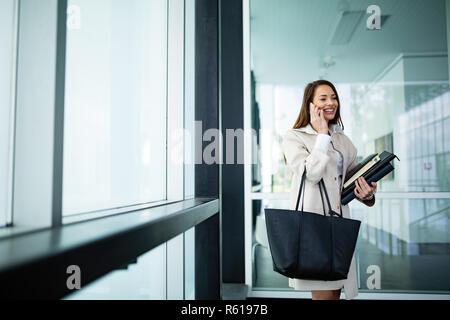 Portrait of young businesswoman going to office Stock Photo