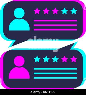 Colored speech bubble for feedback, design element Stock Vector
