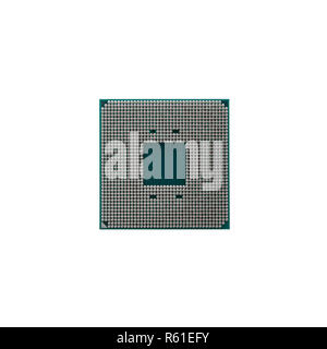 Computer processors CPU isolated on white. Stock Photo