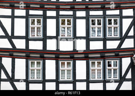 historic half-timbered house in the old town of schlitz vogelsberg,also called the romantic castle town schlitz Stock Photo