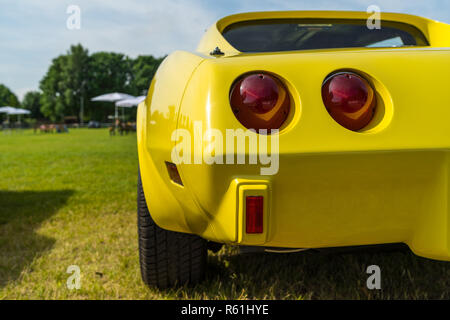 Download Back View Of Yellow Corvette Stingray C7 Stock Photo Alamy PSD Mockup Templates