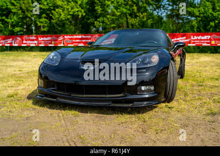 PAAREN IM GLIEN, GERMANY - MAY 19, 2018: Sports car Chevrolet Corvette (C6) Z06 Coupe. Die Oldtimer Show 2018. Stock Photo