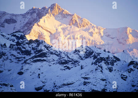 Kanchenjunga Peaks at Sikkim, India Stock Photo