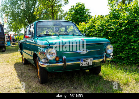 PAAREN IM GLIEN, GERMANY - MAY 19, 2018: Soviet supermini city car ZAZ-968 Zaporozhets. Die Oldtimer Show 2018. Stock Photo