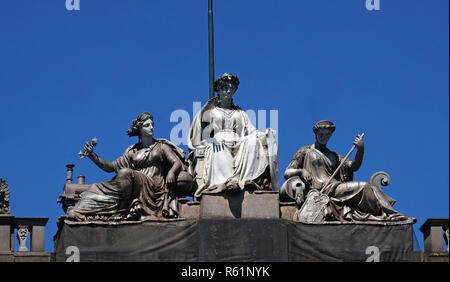 Zurich Central railway station information board and concourse Stock