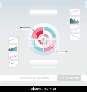 Business infographics elements template. Modern,abstract,simple flat design style. Vector illustration Stock Vector