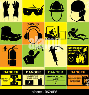 Industrial safety sign. Illustration vector. Stock Photo