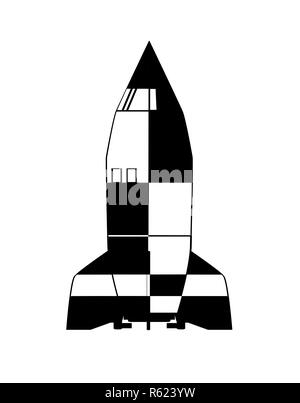 V2 German World War 2 Rocket Cartoon Stock Photo