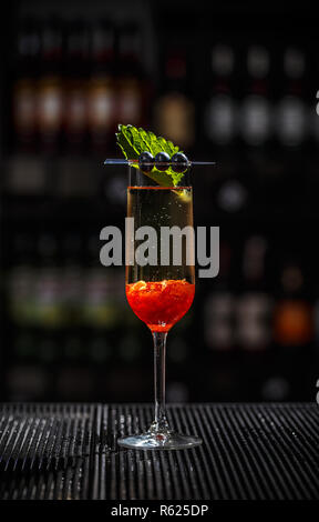 Fancy champagne cocktail Stock Photo
