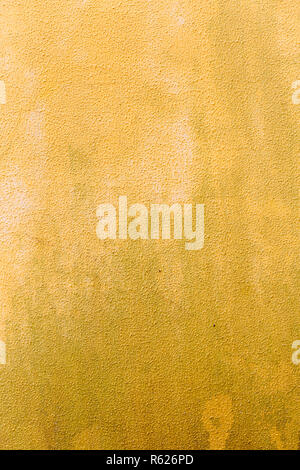 yellow paint texture on white background. wall Stock Photo