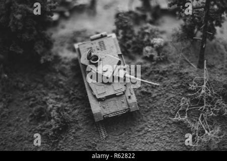 Novokuzneck, Russia - 26.07.2018: miniature model of war Stock Photo