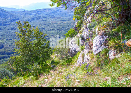 Landscape of Pollino national park, a wide natural reserve in Basilicata and  Calabria,  italian regions Stock Photo