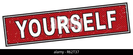 red rubber web stamp on white background Stock Vector