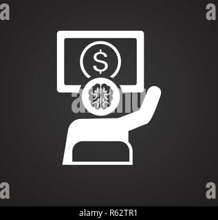 Crowdfunder icon on black background for graphic and web design, Modern simple vector sign. Internet concept. Trendy symbol for website design web button or mobile app. Stock Vector