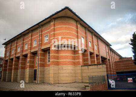 Stafford, UK. 3 December 2018. Gemma Eastwood, the sister of murdered midwife Samantha Eastwood, and Detective Inspector Dan Ison speak to media outside Stafford Crown Court. Michael Stirling was sentenced to life in prison for the murder last July. Credit: Benjamin Wareing/ Alamy Live News Stock Photo