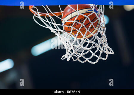 Belgrade, Serbia. 03rd Dec, 2018. The ball goes into the basket Credit: Nikola Krstic/Alamy Live News Stock Photo