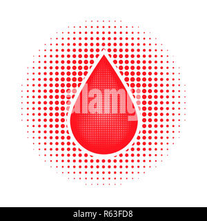 Red Human Blood Drop Stock Photo