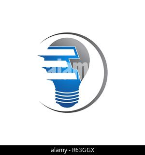 Light Bulb Original Simple Minimal Symbol Containing Sun Image. Memorable Visual Metaphor. Represents Concept of Creativity, Genesis & Development of  Stock Vector