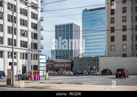 Commercial buildings in downtown Little Rock Stock Photo