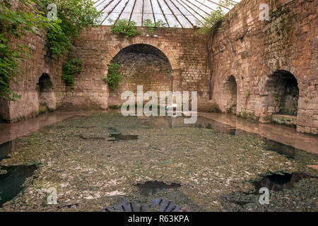 Allianoi MS was an ancient hot spring and city with the remains of the 2nd century Roman empire. Due to the dam construction 2011 was covered with san Stock Photo