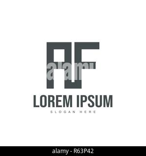 AF Logo template design. Initial letter logo template design Stock Vector