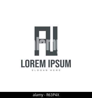 AI Logo template design. Initial letter logo template design Stock Vector