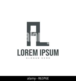 AL Logo template design. Initial letter logo template design Stock Vector