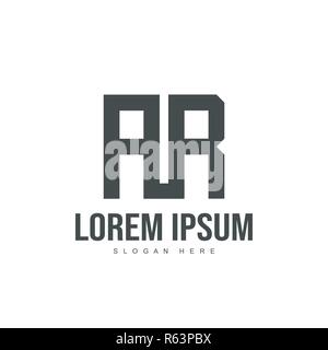 AR Logo template design. Initial letter logo template design Stock Vector