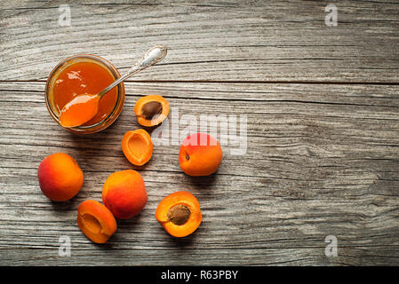 Apricot jam Stock Photo