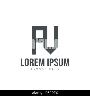 AV Logo template design. Initial letter logo template design Stock Vector