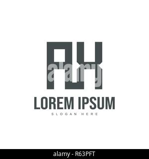 AX Logo template design. Initial letter logo template design Stock Vector