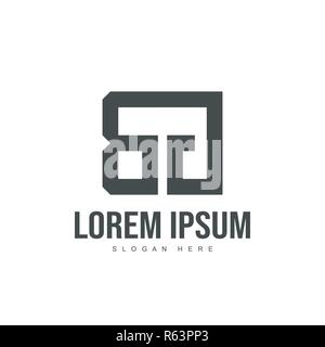 BG Letter logo design. Initial letter logo template design Stock Vector
