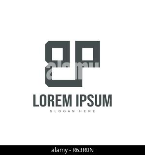 BP Letter logo design. Initial letter logo template design Stock Vector