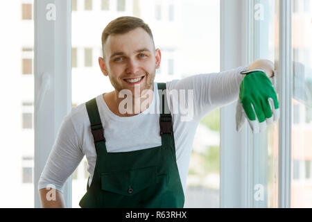 Portrait of a happy worker Stock Photo