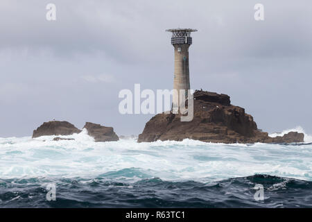 Longships Lighthouse, Land's End, Cornwall, England, UK Stock Photo