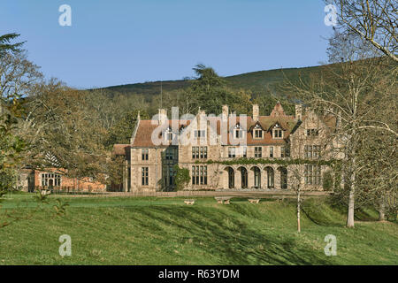 Palace of the Hornillos, Palace of the Fraguas in English picturesque style in Arenas de Iguña, Cantabria, Spain Stock Photo