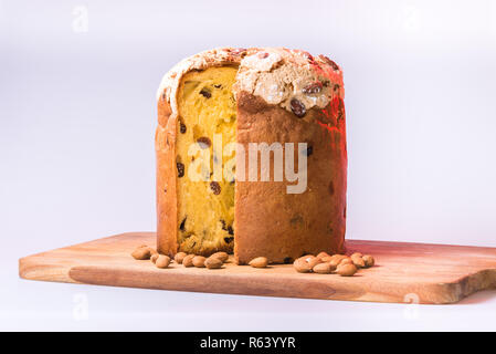 Panettone isolated on a white background. Stock Photo