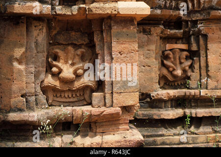 My Son, Vietnam - Detail of ancient Hindu temple ruins of the Champa dynasty at My Son Vietnam in 2018 Stock Photo